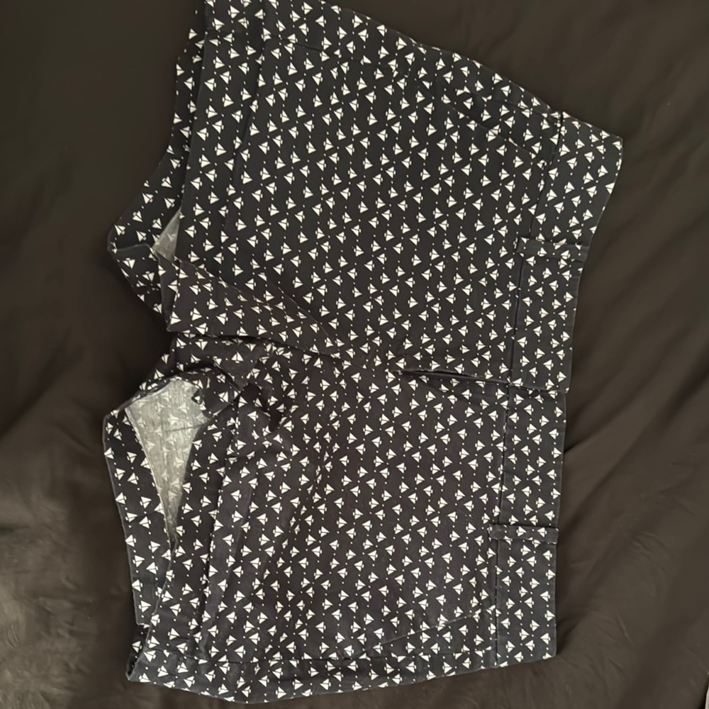 Black and White Patterned Shorts